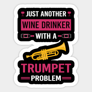 Wine Drinker Trumpet Sticker